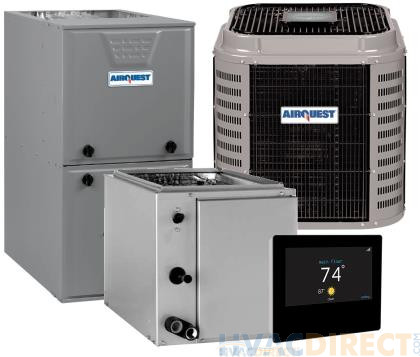 4 Ton 17.5 SEER 96% AFUE 120,000 BTU AirQuest Gas Furnace and Heat Pump System - Upflow/Downflow
