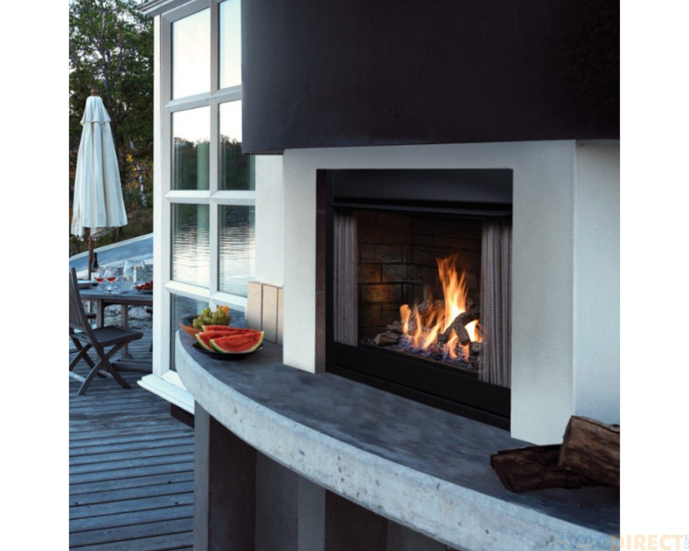 Kingsman Black Outdoor Gas Fireplace- OFP42N