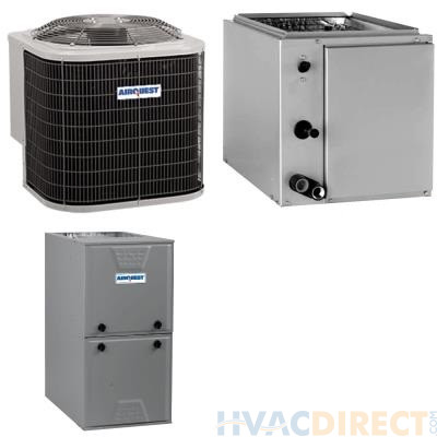 2 Ton 15 SEER 96% AFUE 40,000 BTU AirQuest Gas Furnace and Heat Pump System - Upflow/Downflow