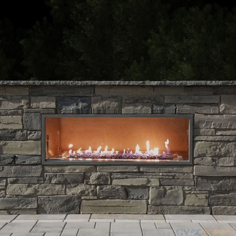 Firegear Outdoor 48-Inch Kalea Bay Outdoor Gas Fireplace With LED Lights - OFP-48LECO-NLED