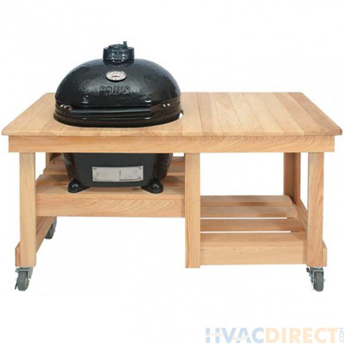 Primo Oval JR 200 Kamado with Cypress Counter Top Table - PRM774 / PRM614