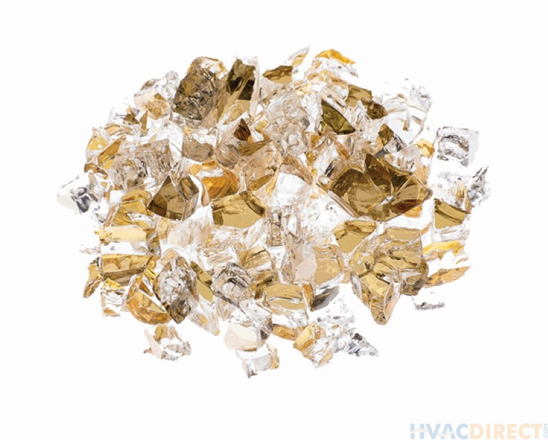 Prism Hardscapes Fire Glass 1/4" Metallic - 40-lbs - Golden - PH-421-7