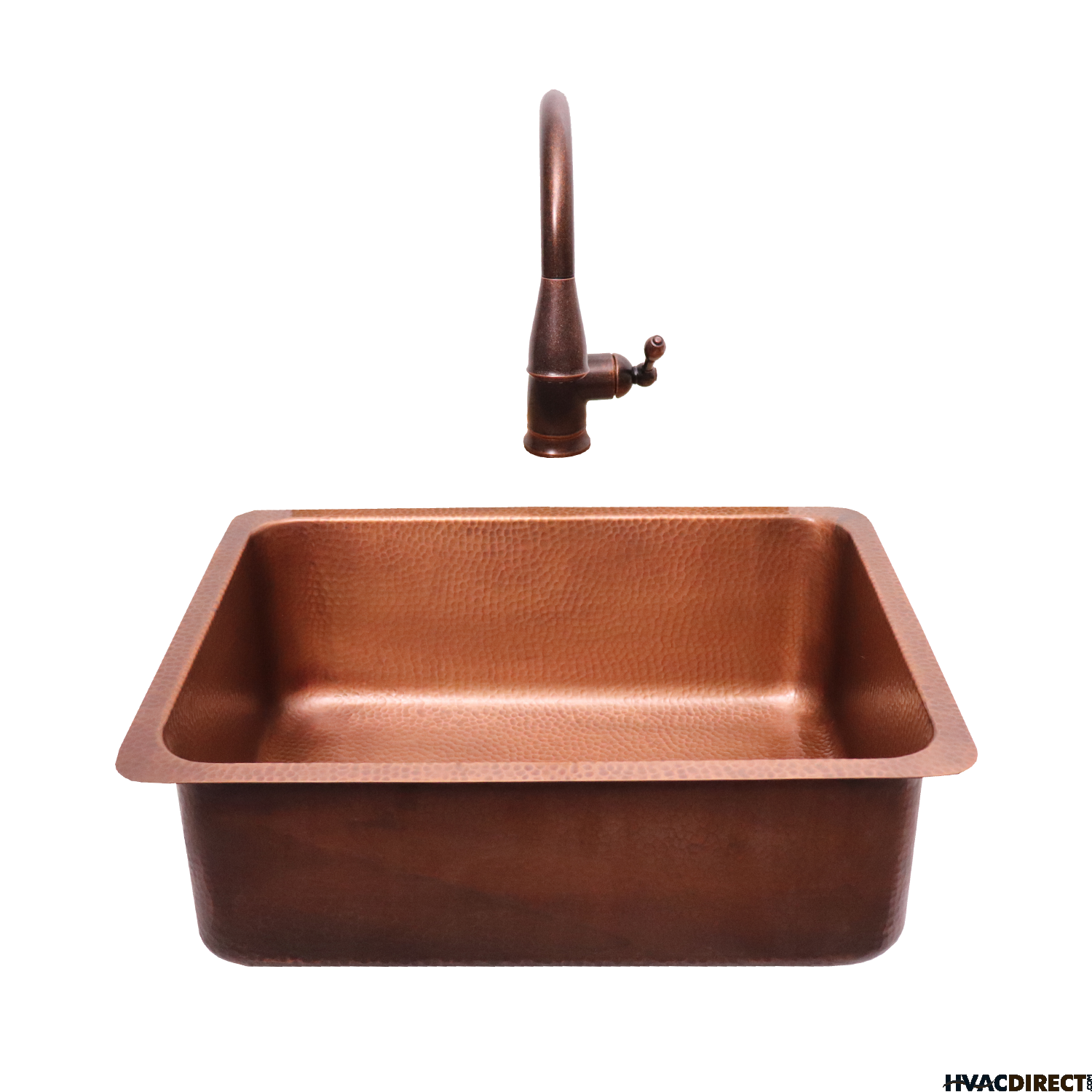 RCS 23" X 17" Copper Undermount Sink With Pull Down Hot/Cold Faucet - RSNK4