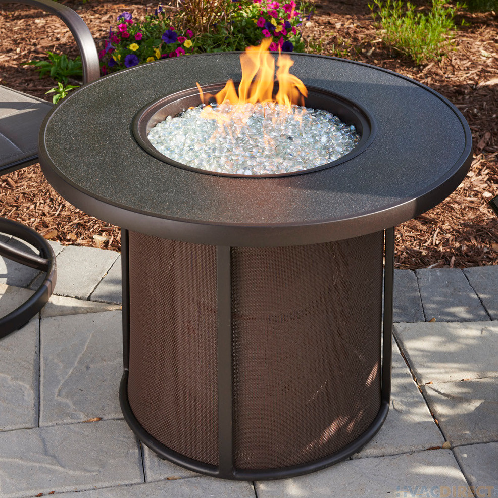 The Outdoor Greatroom Stonefire 31-Inch Round Gas Fire Pit Table - SF-32-K