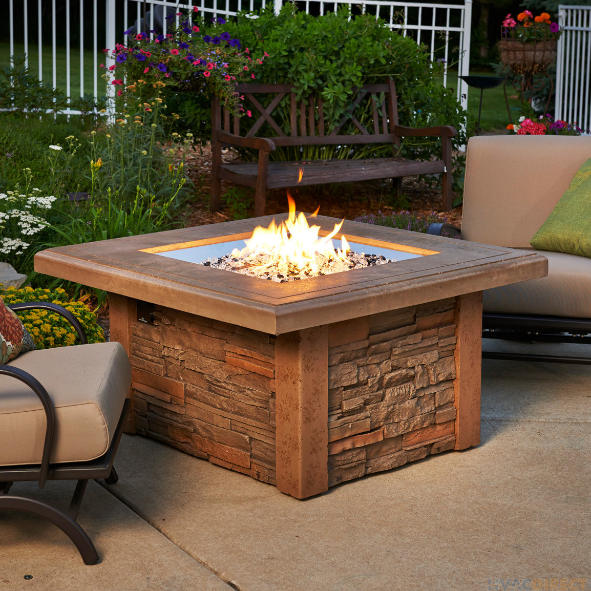 The Outdoor Greatroom Sierra Square Gas Fire Pit Table - SIERRA-2424-M-K