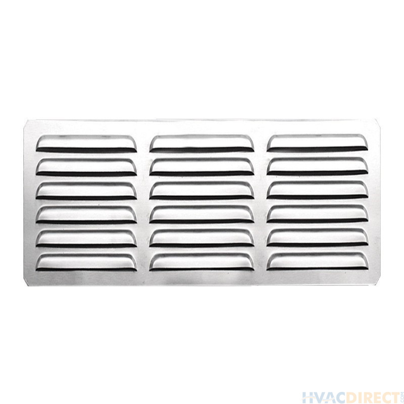 Summerset 6 x 12 Inch Stainless Steel Island Vent Panel with Masonry Frame Return - SSIV12M