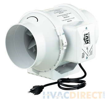 VENTS-US TT Silent Series 5" Inline Mixed Flow Fan - TT SILENT 125