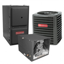 3 Ton 17 SEER 97% AFUE 80,000 BTU Goodman Gas Furnace and Air Conditioner System - Horizontal