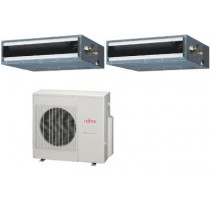 Fujitsu 18,000 BTU 19 SEER Dual Zone Heat Pump System 9+9 - Concealed Duct