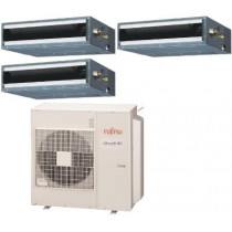Fujitsu 45,000 BTU 17.7 SEER Tri Zone Heat Pump System 12+12+12 - Concealed Duct