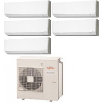 Fujitsu 45,000 BTU 19.7 SEER Five Zone Heat Pump System 7+7+7+12+12 - Wall Mounted