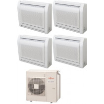 Fujitsu 45,000 BTU 19.7 SEER Quad Zone Heat Pump System 9+12+15+15 - Floor Mounted