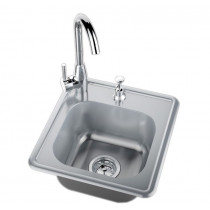 Sunstone 17-Inch Single Sink W/Hot & Cold Water - A-SS17- Top View