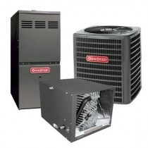 Goodman 1.5 Ton 14 SEER 80% AFUE Gas Furnace and Air Conditioner System - Horizontal