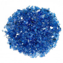 American Fire Glass® Fire Glass - Cobalt Blue Reflective - 1/4 Inch