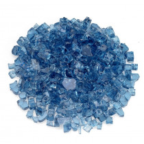American Fire Glass® Fire Glass - Pacific Blue - 1/2 Inch