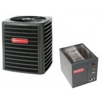 Goodman 2 Ton 13 SEER Air Conditioner with Vertical 14" Cased Coil