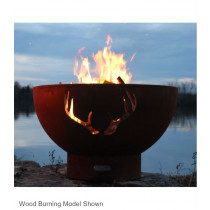 Fire Pit Art Gas Fire Pit- Antlers