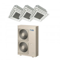 Daikin 48,000 BTU 18.8 SEER Tri Zone Heat Pump System 9+15+15 - Ceiling Cassette