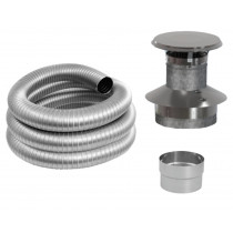Duravent 6-Inch Zero-Clearance Chimney Liner Kit - 6DFPRO-25KFB
