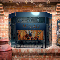 Custom Modern Flow 3-Panel Steel Fireplace Screen