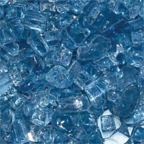HPC 1/4 Inch Pacific Blue Fire Glass - 10 Lbs - FPGLPACIFICBLUE