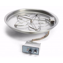 HPC 19 Inch Bowl Pan Fire Pit Kit- Flame Sensing Ignition - PENTA19FPPK-FLEX