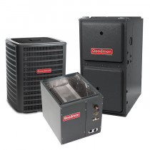 3 Ton 14.5 SEER 97% AFUE 120,000 BTU Goodman Gas Furnace and Air Conditioner System - Upflow
