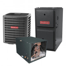 2 Ton 16 SEER 96% AFUE 100,000 BTU Goodman Furnace and Air Conditioner System - Horizontal