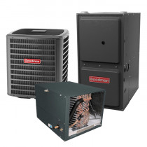 3 Ton 16 SEER 97% AFUE 60,000 BTU Goodman Furnace and Air Conditioner System - Horizontal