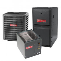 3 Ton 16 SEER 97% AFUE 80,000 BTU Goodman Furnace and Air Conditioner System - Upflow