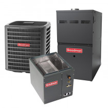3 Ton 17 SEER 80% AFUE 60,000 BTU Goodman Furnace and Air Conditioner System - Upflow