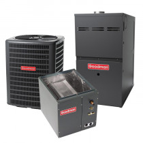 4 Ton 13 SEER 80% AFUE 100,000 BTU Goodman Gas Furnace and Air Conditioner System - Upflow