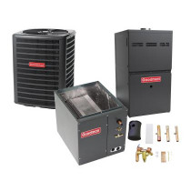 1.5 Ton 13 SEER 80% AFUE 60,000 BTU Goodman Gas Furnace and Air Conditioner System - Downflow