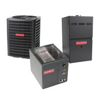 1.5 Ton 13 SEER 80% AFUE 40,000 BTU Goodman Gas Furnace and Air Conditioner System - Downflow