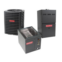 2 Ton 13 SEER 80% AFUE 80,000 BTU Goodman Gas Furnace and Air Conditioner System - Upflow