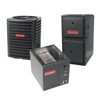 2 Ton 13 SEER 96% AFUE 40,000 BTU Goodman Gas Furnace and Air Conditioner System - Vertical