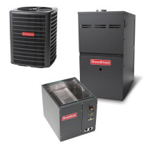 2 Ton 13 SEER 80% AFUE 80,000 BTU Goodman Gas Furnace and Air Conditioner System - Upflow