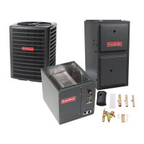 3.5 Ton 13 SEER 97% AFUE 100,000 BTU Goodman Gas Furnace and Air Conditioner System - Upflow