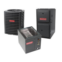 4 Ton 13 SEER 92% AFUE 80,000 BTU Goodman Gas Furnace and Air Conditioner System - Vertical