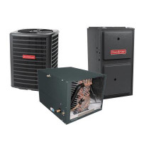2 Ton 13 SEER 96% AFUE 100,000 BTU Goodman Gas Furnace and Air Conditioner System - Horizontal