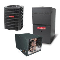 3 Ton 13 SEER 80% AFUE 60,000 BTU Goodman Gas Furnace and Air Conditioner System - Horizontal