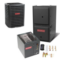 3 Ton 14.5 SEER 96% AFUE 120,000 BTU Goodman Gas Furnace and Air Conditioner System - Vertical