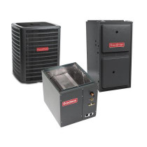 1.5 Ton 14 SEER 96% AFUE 60,000 BTU Goodman Gas Furnace and Air Conditioner System - Upflow