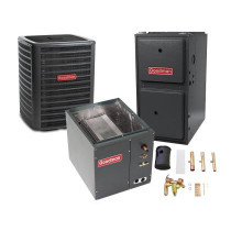 3 Ton 14 SEER 96% AFUE 120,000 BTU Goodman Gas Furnace and Air Conditioner System - Upflow