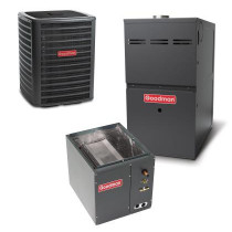 4 Ton 14 SEER 80% AFUE 100,000 BTU Goodman Gas Furnace and Air Conditioner System - Upflow