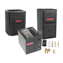 2 Ton 14.5 SEER 98% AFUE 60,000 BTU Goodman Gas Furnace and Air Conditioner System - Vertical