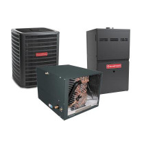 4 Ton 14 SEER 80% AFUE 80,000 BTU Goodman Gas Furnace and Air Conditioner System - Horizontal
