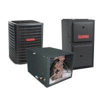 2 Ton 14 SEER 96% AFUE 100,000 BTU Goodman Gas Furnace and Air Conditioner System - Horizontal