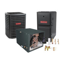 1.5 Ton 14 SEER 92% AFUE 80,000 BTU Goodman Gas Furnace and Air Conditioner System - Horizontal